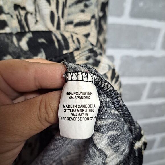 Notations Vintage Animal Print Womens Long Sleeve Plus Size Top Size 1X Safari - Picture 6 of 10